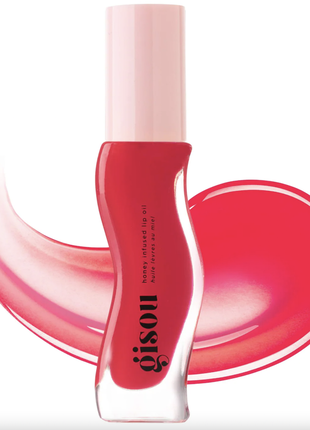 Олійка для губ gisou honey infused lip oil strawberry sorbet1 фото