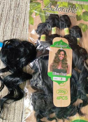 Накладные волосы пряди 4шт/набор