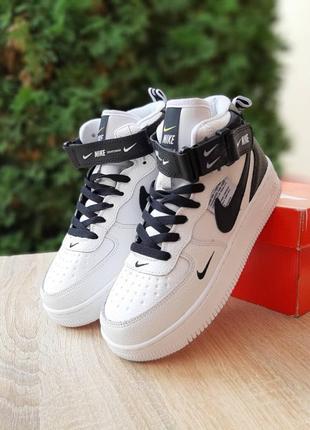 Зимние женские кроссовки kids nike roshe run gpx hero blue paint code black winter fur найк форс белого с черными цветами мех