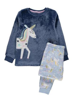 Плюшевая пижама для девочки george 116, 122