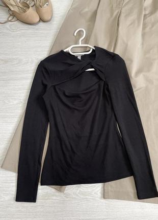 Кофта с вырезом на груди h&m
