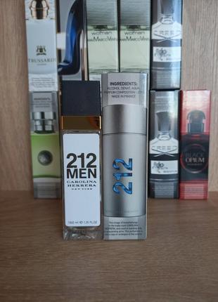 40 мл мініпарфуми carolina herrera 212 men