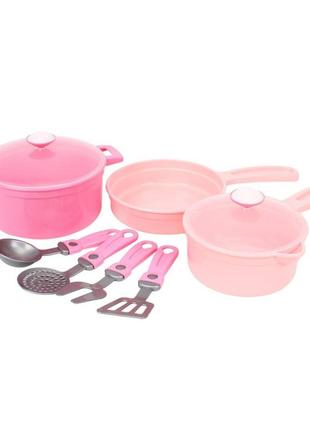 Детская игрушка набор посуды розовый 0075txk 9 предметов pokuponline