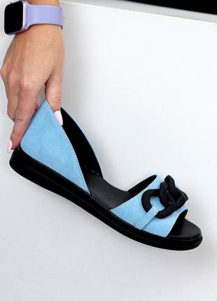 Женские босоножки замша голубой,черный,пудра,орандж,белый.4 фото
