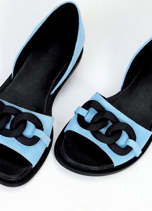 Женские босоножки замша голубой,черный,пудра,орандж,белый.9 фото