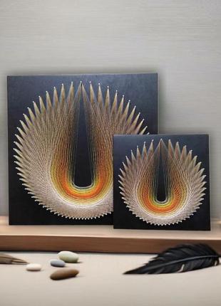 Картина – манадала в технике string – art. 3-д картина. ручная работа. 50/50см.