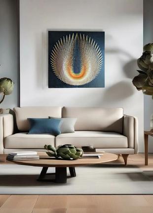 Картина – манадала в технике string – art. 3-д картина. ручная работа. 50/50см.