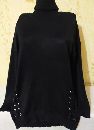 Свитер женский удлиненный водолазка джемпер от peacocks