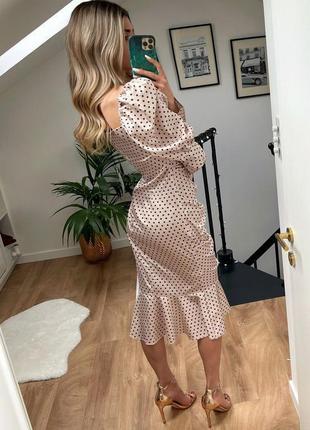 Распродажа cукня prettylittlething миди горох горошек5 фото