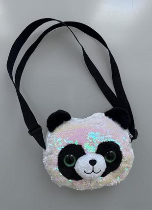 Сумочка для дівчинки панда з паєтками