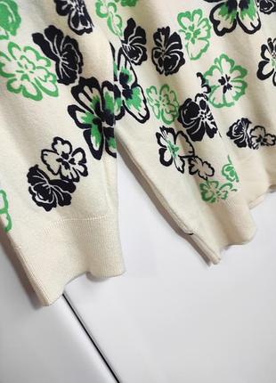 Свитер в цветочный принт, uк 185 фото