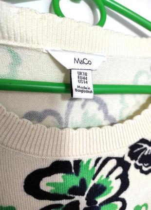 Свитер в цветочный принт, uк 186 фото