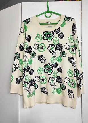 Свитер в цветочный принт, uк 18
