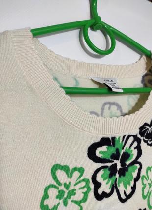 Свитер в цветочный принт, uк 183 фото