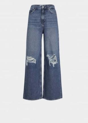 Широкие брюки джинсы jjxx (jxtokyo wide hw cr6005sn dark blue denim 12203938)