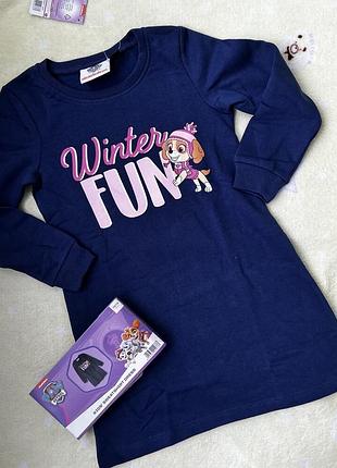 Тёплое платье. 98/104 скай  щенячий патруль, paw patrol