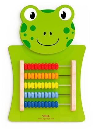 Бізіборд viga toys жаба з рахунками (50679fsc)