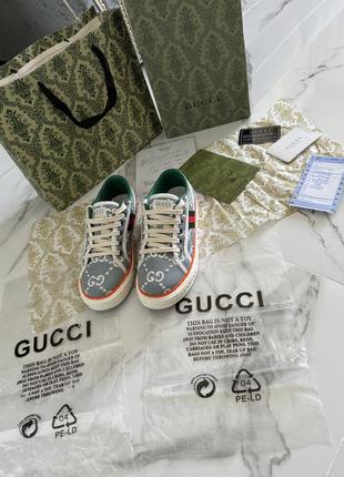 Женские голубые кеды gucci has sneakers tennis 1977