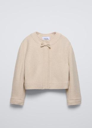 Кардиган на дівчинку бежевий з букле zara new