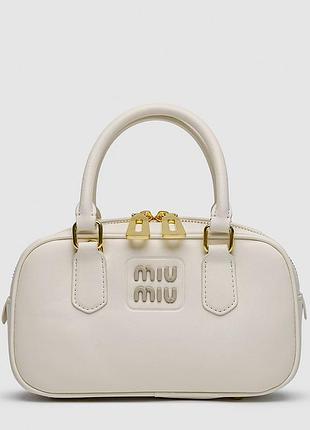 Miumiu arcadie leather bag cream