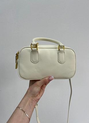 Miumiu arcadie leather bag cream 2