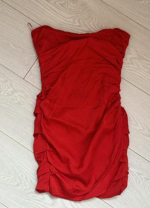 Красное платье от zara xc