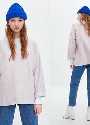 Світшот светр вільний від zara бавовна