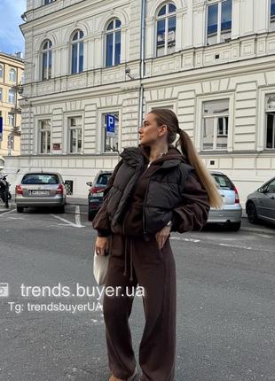 Костюм zara в шоколадном цвете