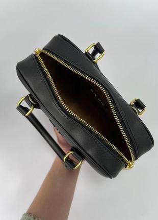 Miumiu arcadie leather bag black 4