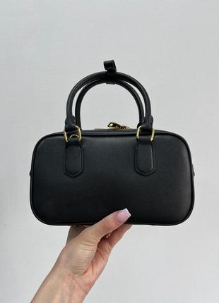 Miumiu arcadie leather bag black 3