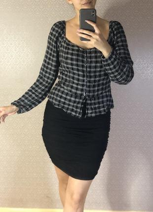 Кофта в клітинку блуза hollister