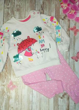 Трикотажний теплий костюм набір комплект для дівчинки