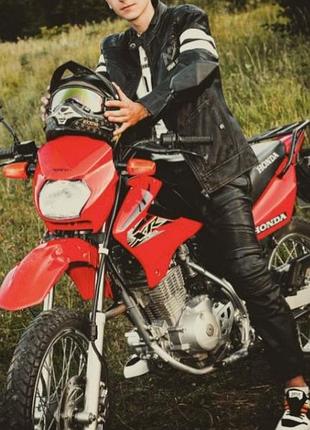 Чоловічий шкіряний роздільний мотокостюм, s-m, відмінний стан та якість2 фото