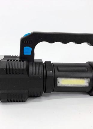 Ліхтар світлодіодний ручний переносний bl-x510-4led+cob, світлодіодний ручний акумуляторний портативний8 фото