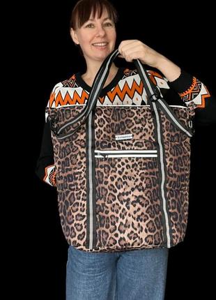 Леопардова дута сумка