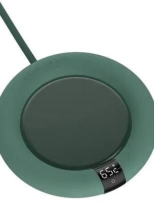 Подставка грелка для чашки с тремя режимами подогрева (зеленая)
