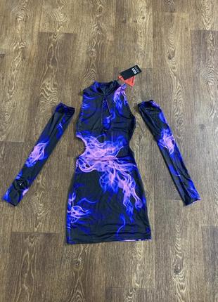 Сукня міні з мітенками ego розмір хс