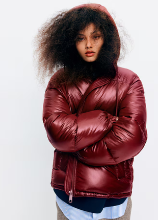 Куртка пуфер с капюшоном h&m 1009247017