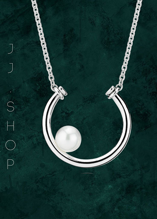 Серебряное ожерелье pandora «жемчужная» 397526p