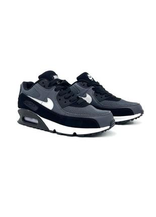 Кроссовки nike air max 90 black/grey/white 2
