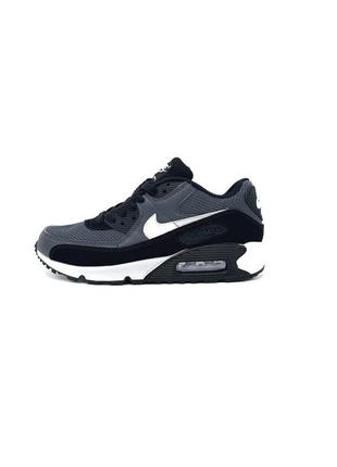Кроссовки nike air max 90 black/grey/white 3