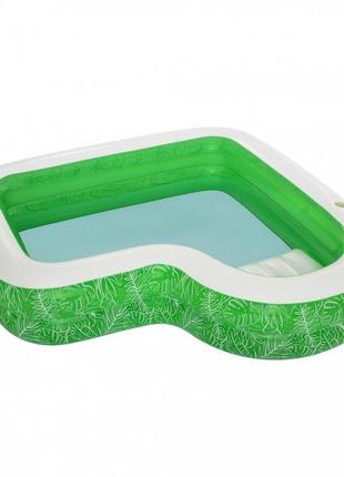 Семейный надувной бассейн с сиденьем 231х231х51см bestway зеленый (2000002176909)
