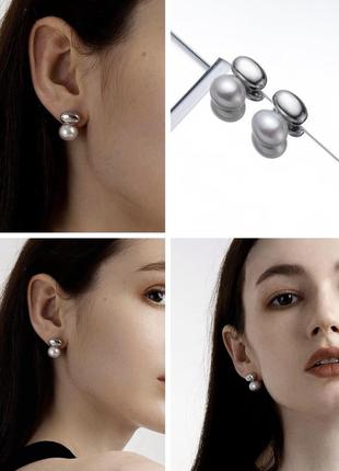 Сережки з перлинкою