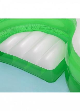 Семейный надувной бассейн с сиденьем 231х231х51см bestway зеленый (2000002176909)10 фото