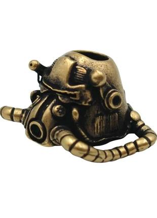 Бусина для паракорда "fallout" из бронзы ручное литье