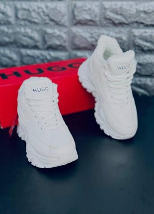 Женские зимние кроссовки hugo boss/женские зимние ботинки9 фото
