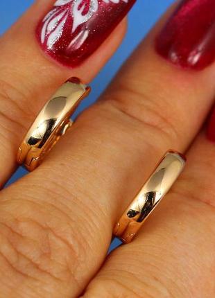 Сережки xuping jewelry кільця 1,4 см золотисті