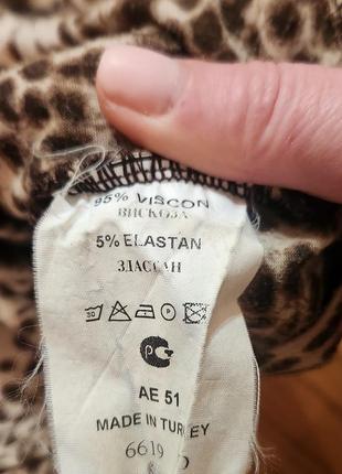 Блуза декольте леопардовий принт 7