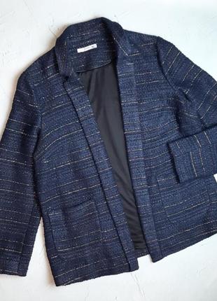 🎁1+1=3 фірмовий синій плотний піджак жакет george, розмір 52 - 548 фото