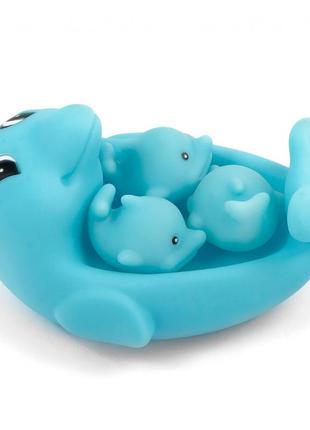 Іграшка-сушарка для ванної дельфінчик з пискавкою 7х12х9 см wathgame жовтий (2000002424802)